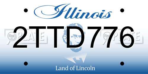 2TTD776 Illinois License Plate