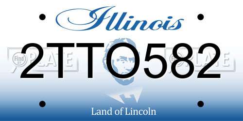2TTO582 Illinois License Plate