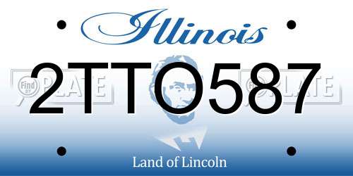 2TTO587 Illinois License Plate
