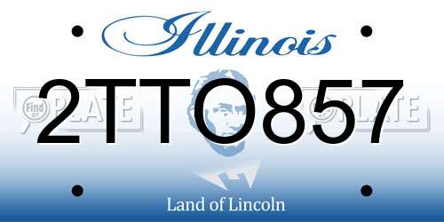 2TTO857 Illinois License Plate