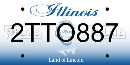 2TTO887 Illinois License Plate