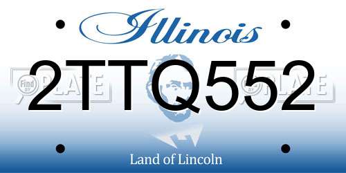 2TTQ552 Illinois License Plate