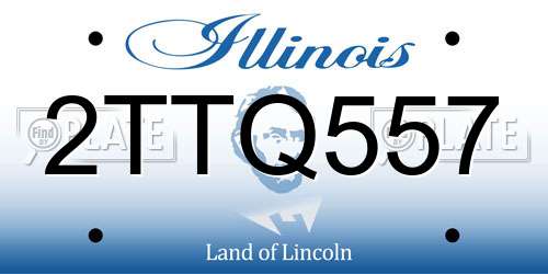 2TTQ557 Illinois License Plate