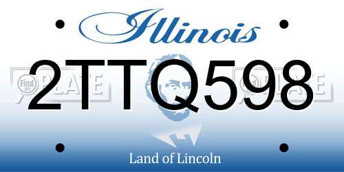 2TTQ598 Illinois License Plate