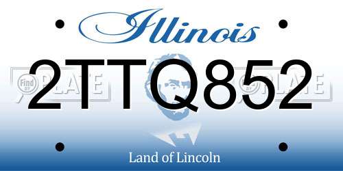 2TTQ852 Illinois License Plate