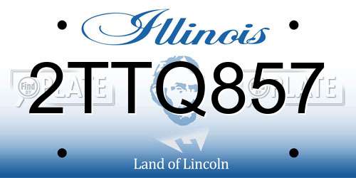 2TTQ857 Illinois License Plate