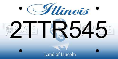 2TTR545 Illinois License Plate