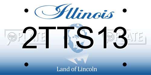 2TTS13 Illinois License Plate
