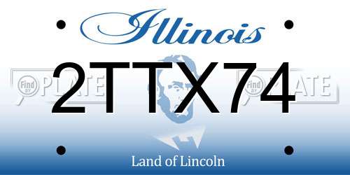 2TTX74 Illinois License Plate