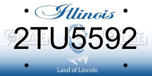 2TU5592 Illinois License Plate