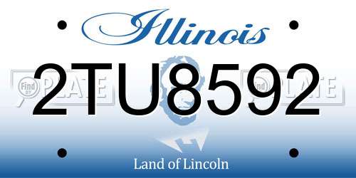 2TU8592 Illinois License Plate