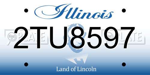 2TU8597 Illinois License Plate