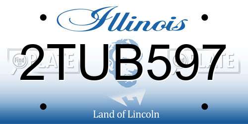 2TUB597 Illinois License Plate