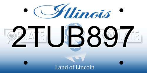 2TUB897 Illinois License Plate