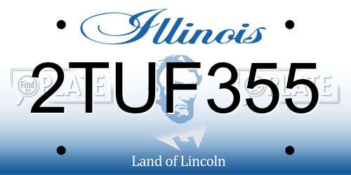 2TUF355 Illinois License Plate