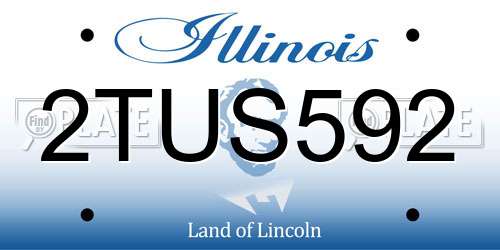 2TUS592 Illinois License Plate