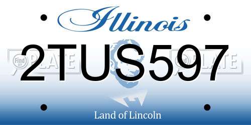 2TUS597 Illinois License Plate