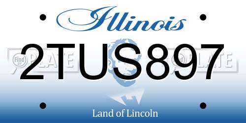 2TUS897 Illinois License Plate