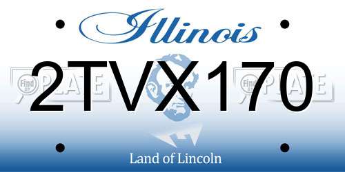 2TVX170 Illinois License Plate