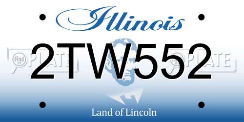 2TW552 Illinois License Plate