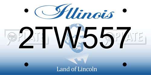 2TW557 Illinois License Plate