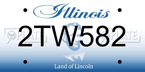2TW582 Illinois License Plate
