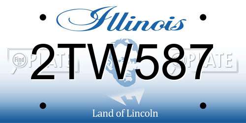 2TW587 Illinois License Plate