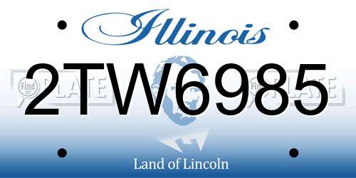 2TW6985 Illinois License Plate