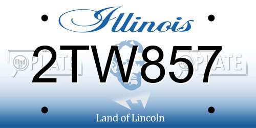 2TW857 Illinois License Plate