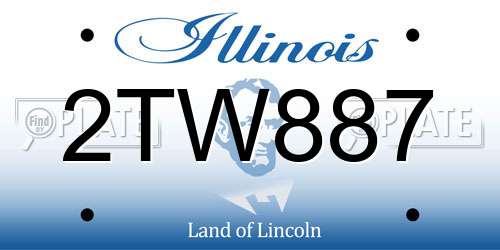 2TW887 Illinois License Plate