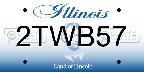 2TWB57 Illinois License Plate