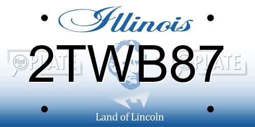 2TWB87 Illinois License Plate