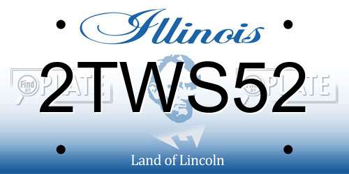 2TWS52 Illinois License Plate