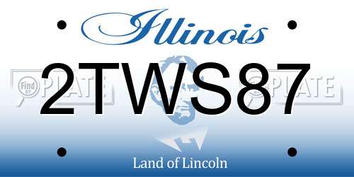 2TWS87 Illinois License Plate