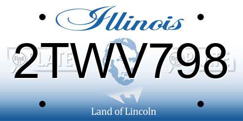 2TWV798 Illinois License Plate