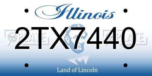 2TX7440 Illinois License Plate