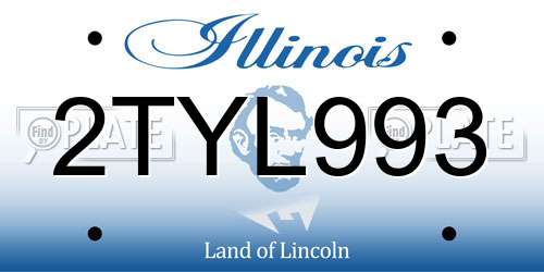 2TYL993 Illinois License Plate