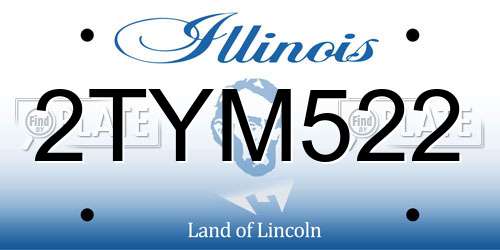 2TYM522 Illinois License Plate