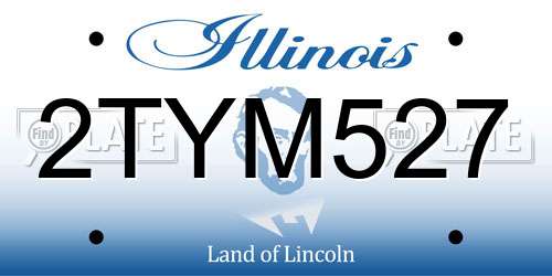 2TYM527 Illinois License Plate