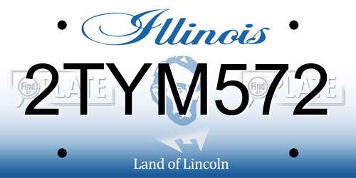2TYM572 Illinois License Plate