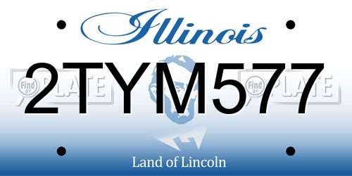 2TYM577 Illinois License Plate