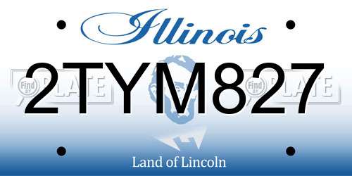 2TYM827 Illinois License Plate
