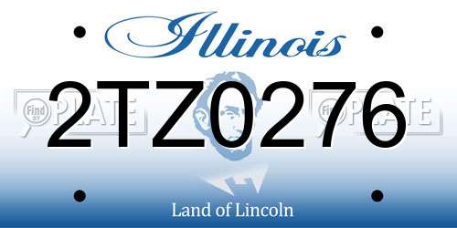 2TZ0276 Illinois License Plate