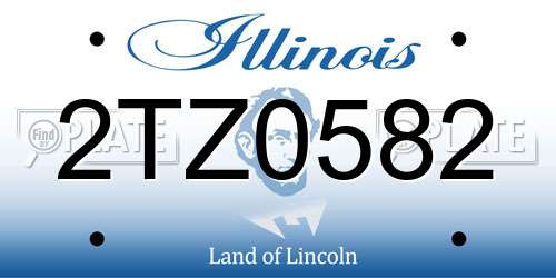 2TZ0582 Illinois License Plate
