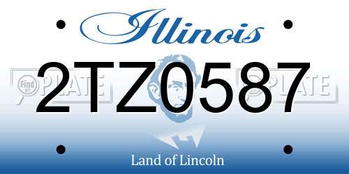 2TZ0587 Illinois License Plate