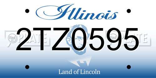 2TZ0595 Illinois License Plate