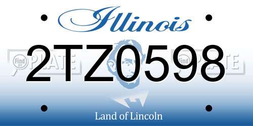 2TZ0598 Illinois License Plate