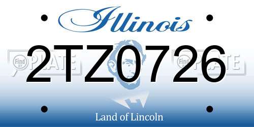 2TZ0726 Illinois License Plate