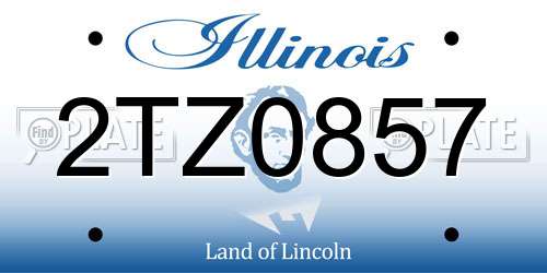 2TZ0857 Illinois License Plate