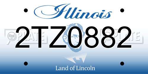 2TZ0882 Illinois License Plate